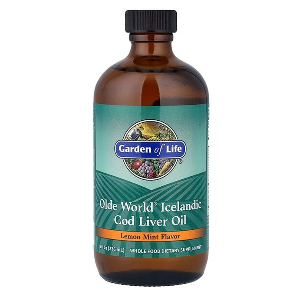 Garden of Life <b>아이슬란드 코드 리버 오일</b> <b>Olde</b> World Icelandic Cod Liver Oil Lemon Mint 236ml