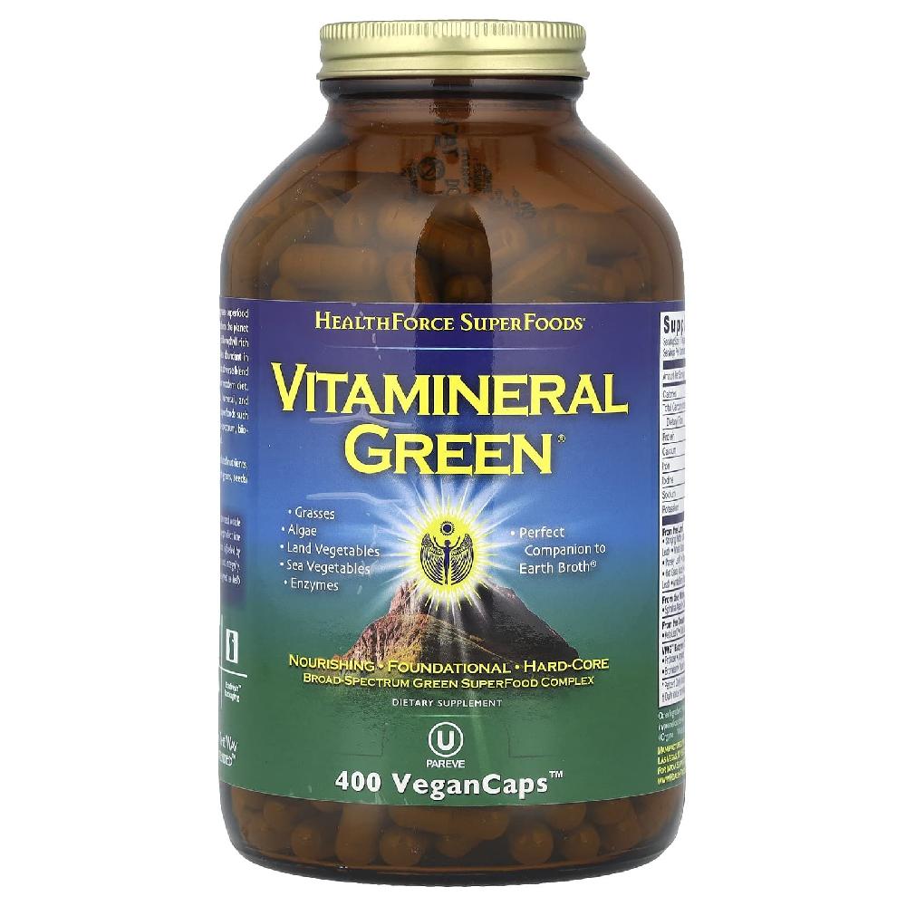 헬스포스슈퍼푸드 <b>비타미네랄 그린</b> Vitamineral Green 채소 야채 <b>캡슐</b> <b>400</b>정