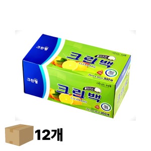크린백 뽑아쓰는 크린팩 일회용 위생 비닐 M(중형), 300매, 12개