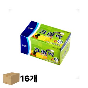 크린백 뽑아쓰는 크린팩 일회용 위생 비닐 미니, 300매, 16개