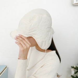 보기엘 후리스 퀄팅 귀달이 캡 겨울 방한모자 귀가리개 패딩모자