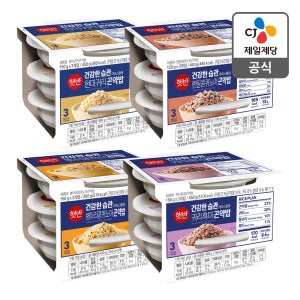 햇반 라이스플랜 곤약밥 150g x18개 현미귀리 흑미귀리 렌틸콩 병아리콩