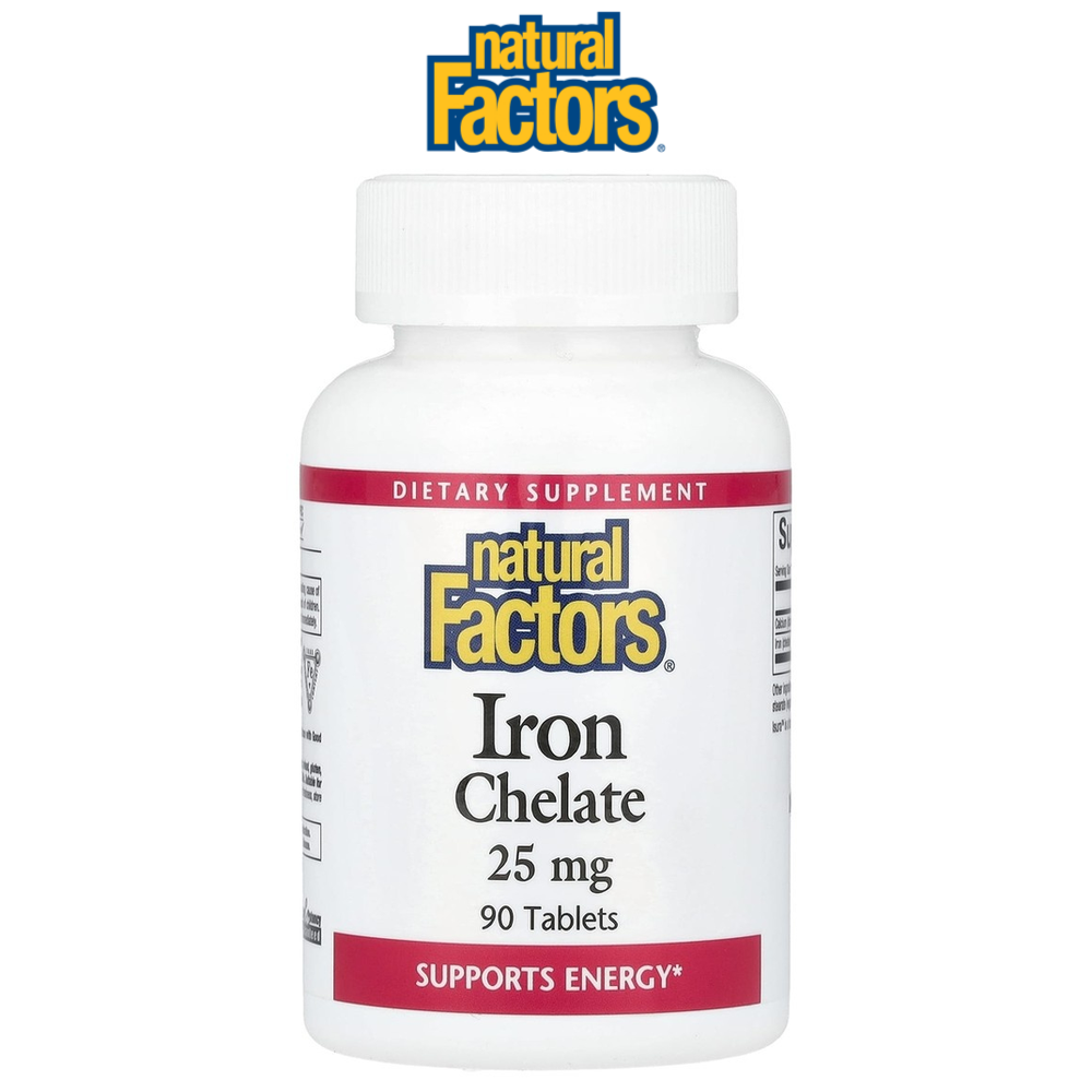 철분 <b>아이언 킬레이트 25mg</b> 90정 네추럴팩터스