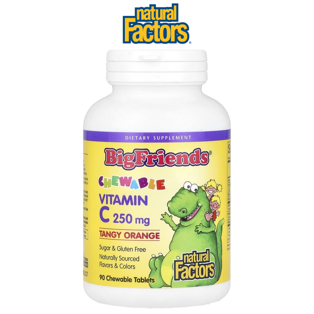 <b>빅프렌즈 츄어블 비타민</b>C 탱기 오렌지 250mg 90<b>츄어블</b>정 네추럴팩터스