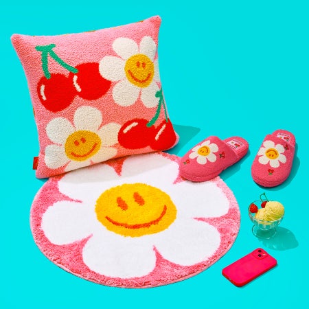 [위글위글] 욕실 주방 미끄럼방지 발매트(S) - Smile We Love Pink