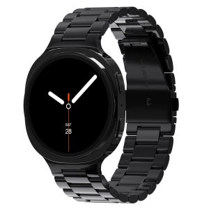 갤럭시 워치 스트랩 메탈 시계줄 밴드 클래식 갤럭시워치8, 블랙