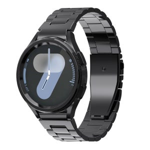 갤럭시 워치 스트랩 메탈 시계줄 밴드 클래식 갤럭시워치 7 6 5 4, 블랙