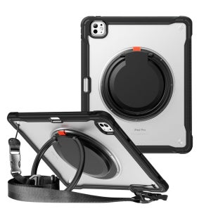 아이패드 프로 M5 13 케이스 범퍼 풀커버 회전 클리어 아머 블랙, 프로 8세대 13 M5