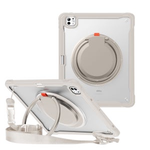 아이패드 프로 M5 11 케이스 범퍼 풀커버 회전 클리어 아머 아이보리, 프로 8세대 11 M5