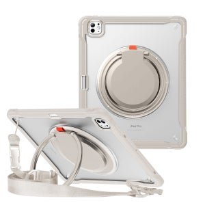 아이패드 프로 M5 13 케이스 범퍼 풀커버 회전 클리어 아머 아이보리, 프로 8세대 13 M5