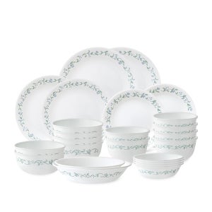 코렐 컨트리커트지 한국형 6인 24P 원형 찬기 홈세트 / 그릇 식기세트 예쁜접시 신혼부부 혼수 결혼 집들이 선물