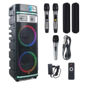 이동형 충전식 버스킹 앰프 블루투스 마이크 스피커 세트 CR500EAB