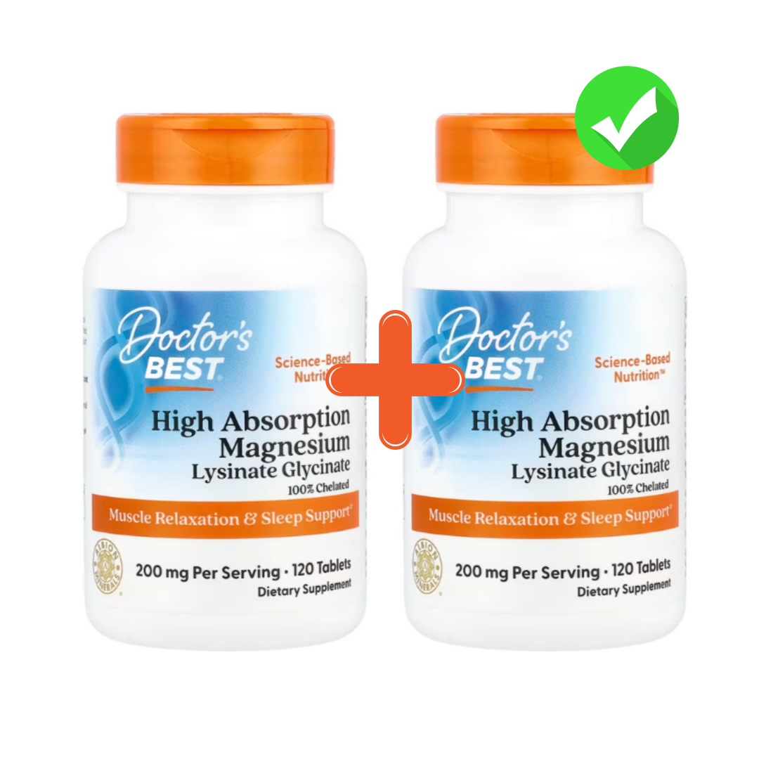 1+1 닥터스베스트 마그네슘 글리시네이트 킬레이트화 1정당100mg 120타블렛