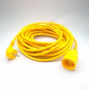 국산 고용량 콘센트 전기 연장선 멀티선 에어컨 리드선 긴멀티탭 1구 5m, 옐로우, 1개