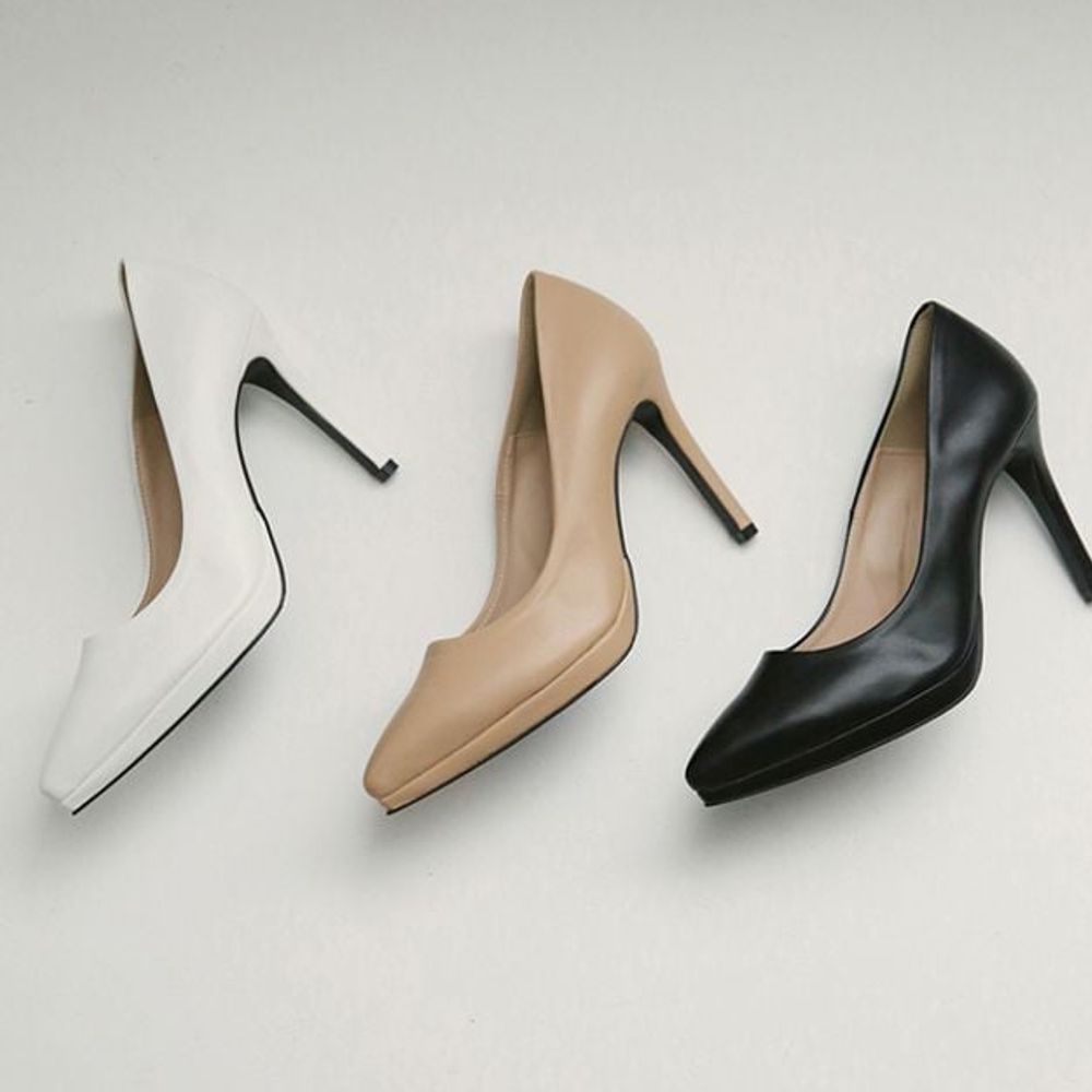 국내 제작 정장용 오피스 여성 펌프스힐 뾰족코 가보시힐 오피스룩 편안한 고급스러운