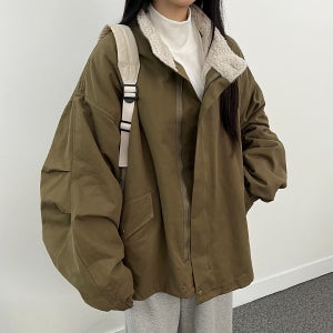 코튼 양털 야상 점퍼 2컬러 전체양털안감 포근 따뜻 데일리 캐주얼 10대 학생 긴팔 보들