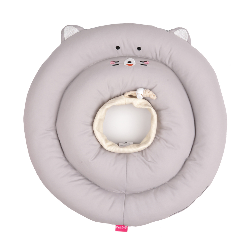넥카라 강아지 고양이 패리스독 깔대기 베프 그레이, L (쥐)