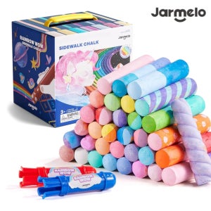 물로 지워지는 야외 수성 바닥분필 아기 워셔블 도로위레인보우점보분필 36색