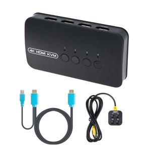 HDMI KVM 스위치 4대1 선택기 USB 3포트 YT-KVM41HDA