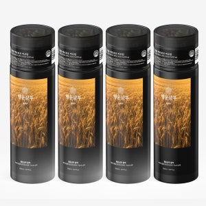 행운샴푸 블랙 독일 비오틴 맥주샴푸 단백질 효모 탈모완화 예방 식약처 500ml, 4개