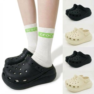 (국내매장판) 크록스 클래식 크러쉬 클로그 207521 키높이 통굽 샌들 슬리퍼 실내화