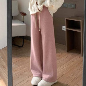 키작녀트레이닝 벨벳트레이닝 여성기모 바지 빅사이즈 바지
