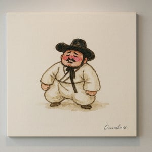 술취한선비 전통 그림 현대적 재해석 개업선물 풍수지리 복들어 오는 그림 30x30