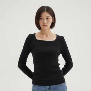 [N배송] 소프트얀 스파오 스퀘어넥 니트 SPKWG23W03