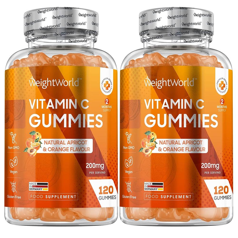 <b>웨이트월드 비타민 C</b> 구미 젤리 오렌지맛 120입 2개