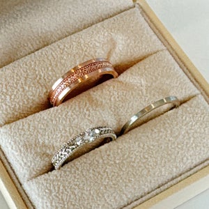 14k 18k 웨딩밴드 커플반지 월계수 가드링 밀그레인 종로웨딩반지 샴페인골드