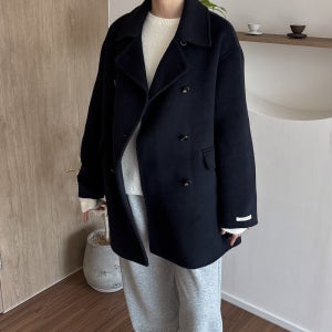 핸드메이드코트 여성반코트 핸드메이드자켓 더플코트