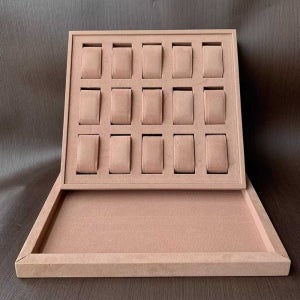 시계 보관함 수납 정리함 손목시계 컬렉션 케이스 43x36.5cm (브라운 15구)