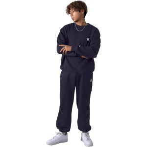 [FILA] 스웨트 상하 세트 트레이너 뒤 기모 룸웨어 긴 소매 방 입고 잠옷 홈웨어 피트니스 트레이닝 웨어 체육관 부활 무지 큰 사이즈