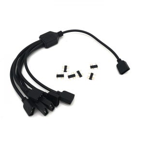 조이쿨 RGB 5V 3핀 1:6 분배 케이블 컴퓨터 LED 튜닝