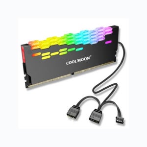 조이쿨 COOLMOON CM-RA2 ARGB 메모리 램 방열판 5V 3핀 그레이