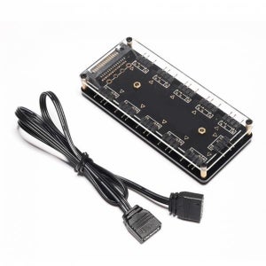 조이쿨 IDE 4핀 PWM 쿨링팬 허브 10포트 분배기 개별 콘덴서