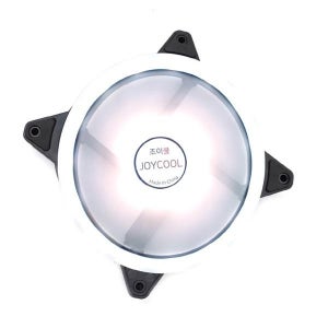 조이쿨 LED 120mm 팬 DUAL RING 3-4P 시스템쿨러 화이트