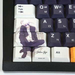 QSENN 주술회전 회옥·옥절 PBT 염료승화 체리프로파일 한글 키캡 143키