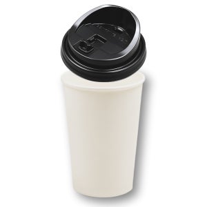 390ml 13온스 종이컵 검정 머그롱개폐 뚜껑 플라스틱뚜껑 세트 1000개입 (HKP)