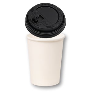 330ml 10온스 종이컵 검정 개폐 뚜껑 테이크아웃컵 세트 1000개입 (HKP)