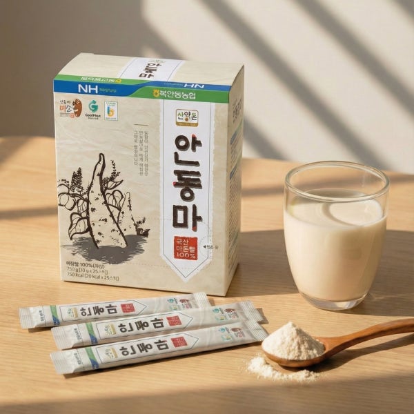 농협 안동 마 가루 100% 국산 참마 분말 스틱 식사대용 뮤신 쉐이크
