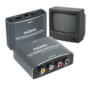 HDMI to AV 컨버터 3RCA 컴포지트 아날로그 변환기 레트로 고전 게임기 TV연결