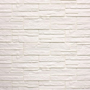 쿠셔니 단열벽지 러시안 단층석 DIY 폼블럭 71x77cm 화이트 12장세트