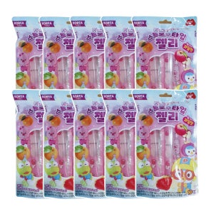 뽀로로 젤리 스트로우 과일맛, 200g, 12개