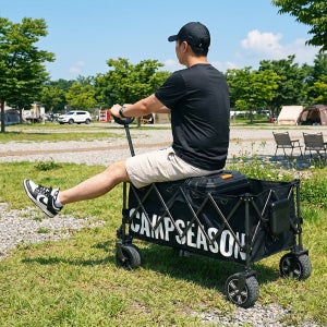 캠프시즌 e편한 전동캠핑웨건 대형 캠핑 웨건 카고형