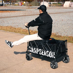 캠프시즌 e편한 전동캠핑웨건 대형 캠핑 웨건 카고형