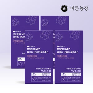 바른농장 유기농 NFC 푸룬주스 15포, 4개