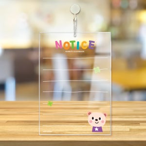 영업중 휴일 영업시간 아크릴 안내판 걸이형 표지판 팻말 문패 제작 냉장고 메모보드 A069