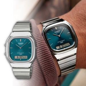 백화점AS 카시오 전자 시계 메탈 레트로 스퀘어 AQ-240