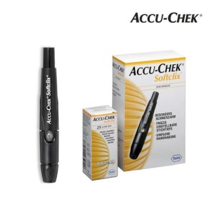 아큐첵 소프트클릭스 세트 (채혈기+채혈침25ea) 란셋 사혈침 펜니들 혈당침 당뇨침